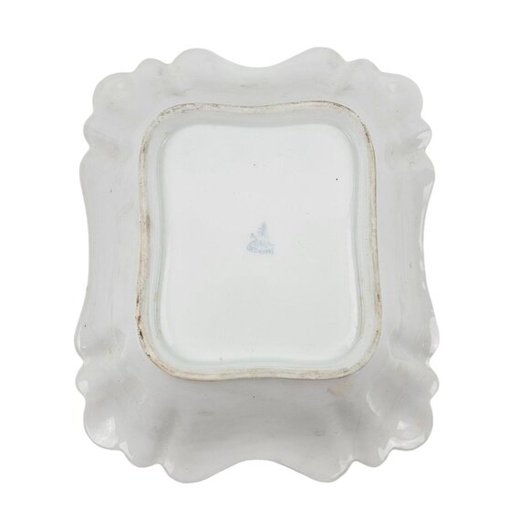 Vintage Serving Bowl Porcelain Gold Trim Leaves Purple Flowers Germany - Picture 6 of 9